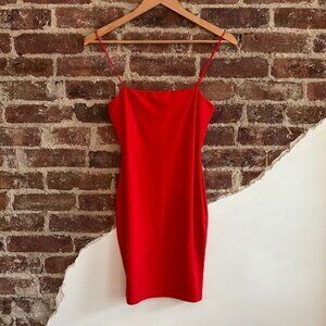 Shein Red Spaghetti Strap BodyCon Dress